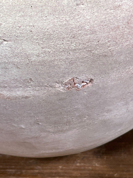 Large Rustic Hand Made Mediterranean Terracotta Moon Ball Sphere Dry Flower Vase