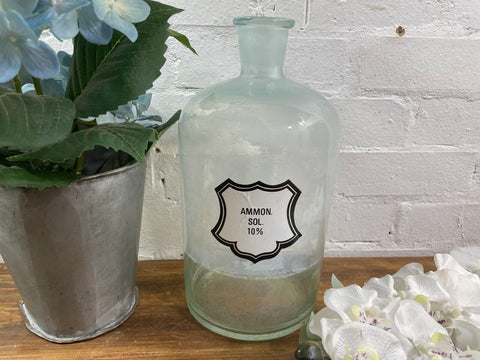 Large Antique Vintage Glass Apothecary Pharmacy Laboratory Chemist Shop Bottle