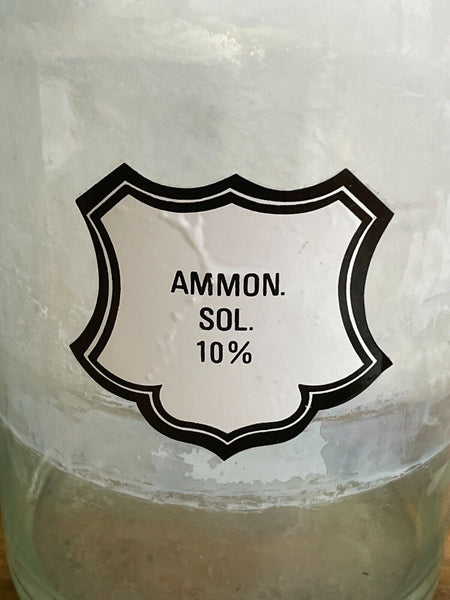 Large Antique Vintage Glass Apothecary Pharmacy Laboratory Chemist Shop Bottle