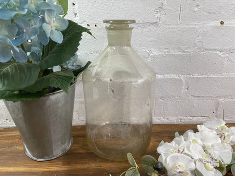Large Antique Vintage Glass Apothecary Pharmacy Laboratory Chemist Shop Bottle