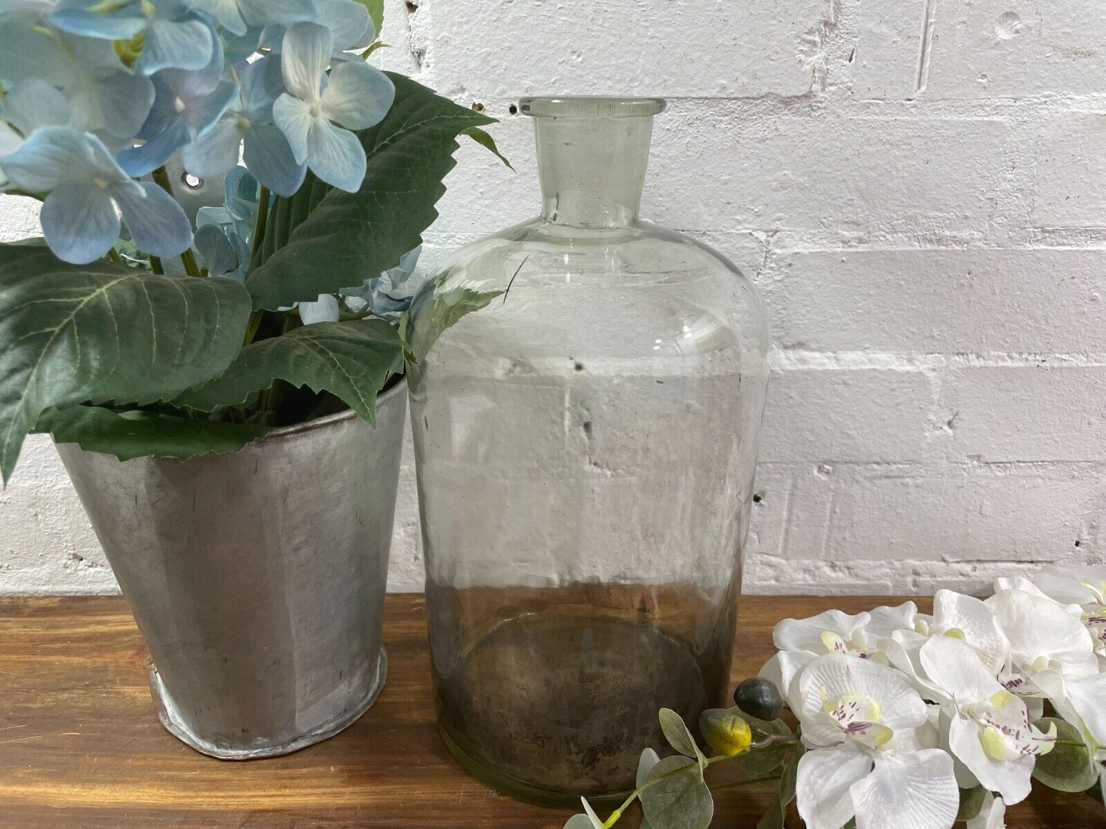 Large Antique Vintage Glass Apothecary Pharmacy Laboratory Chemist Shop Bottle