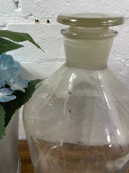 Large Antique Vintage Glass Apothecary Pharmacy Laboratory Chemist Shop Bottle