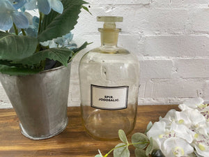 Large Antique Vintage Glass Apothecary Pharmacy Laboratory Chemist Shop Bottle