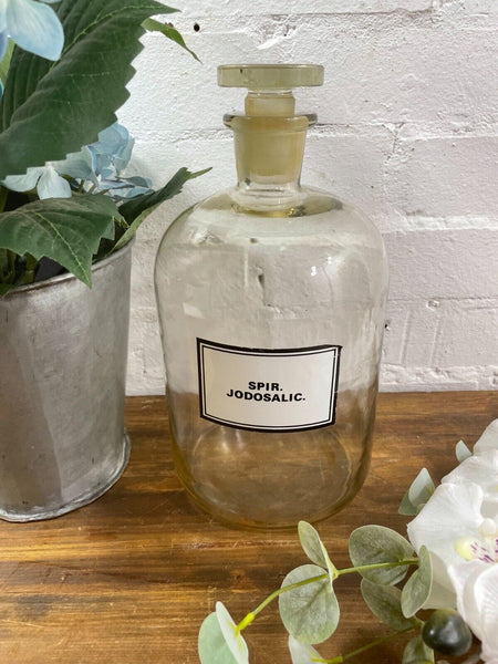 Large Antique Vintage Glass Apothecary Pharmacy Laboratory Chemist Shop Bottle