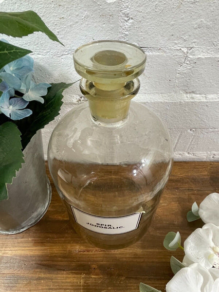 Large Antique Vintage Glass Apothecary Pharmacy Laboratory Chemist Shop Bottle