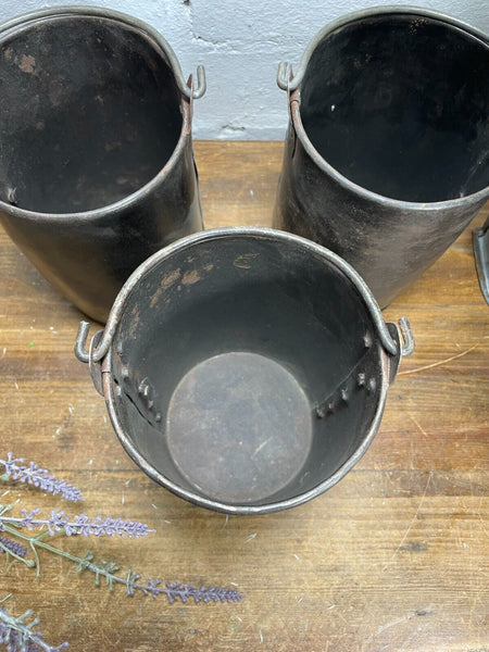 Vintage Rustic Reclaimed Metal Cutlery Utensil Condiments Stationary Storage Pot