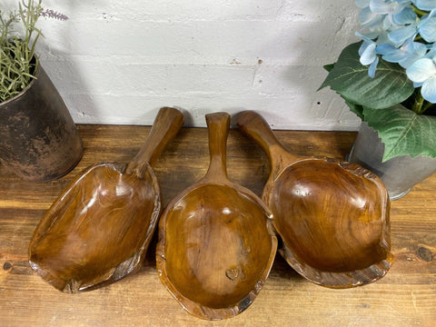 Hand Made Rustic Teak Root Wood Display bowl