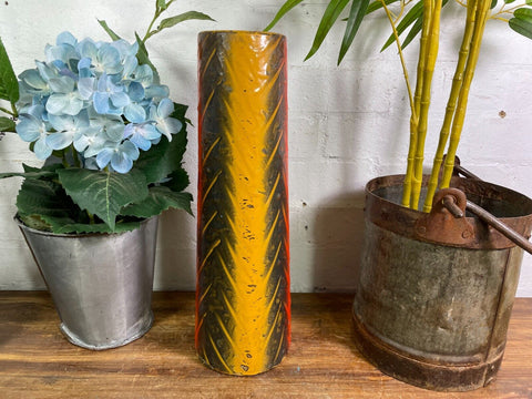 Large Vintage Hungarian Retro Mid Century Enamel Vase