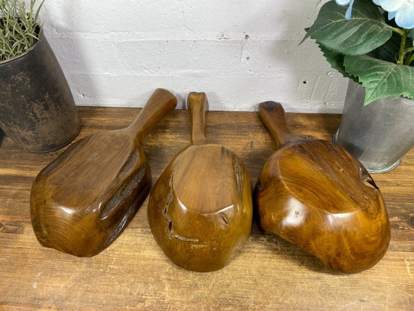 Hand Made Rustic Teak Root Wood Display bowl