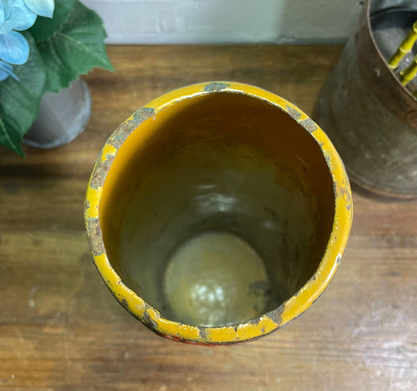 Large Vintage Hungarian Retro Mid Century Enamel Vase