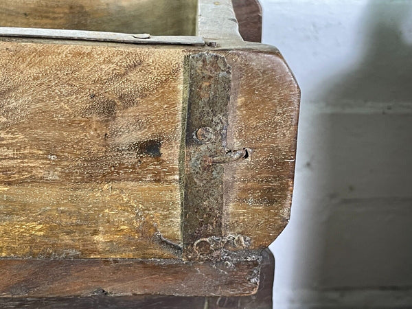 Vintage Rustic Reclaimed Hand Made Wooden Brick Mould Trinket Herb Planter