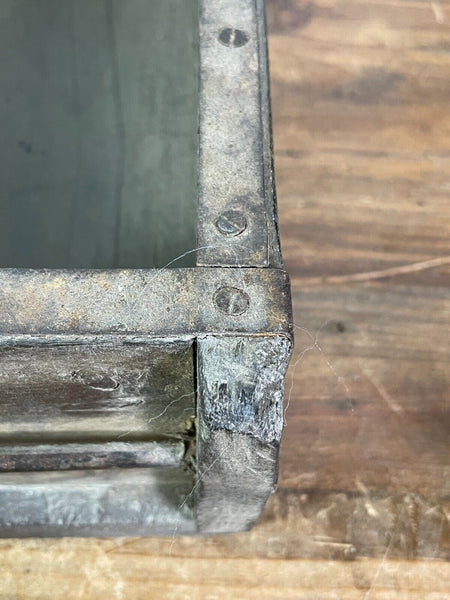 Vintage Rustic Reclaimed Hand Made Wooden Brick Mould Trinket Herb Planter