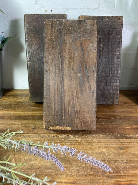 Vintage Rustic Reclaimed Hand Made Wooden Brick Mould Trinket Herb Planter