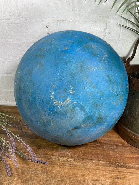 Authentic Indian Blue Distressed  Rustic Riveted Water Pot Dry Flower Vase