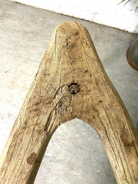 Antique Rustic Hungarian Austrian Primitive Wooden Farming Stool