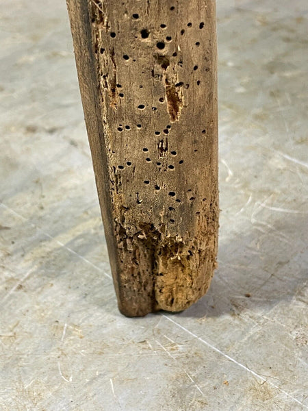 Antique Rustic Hungarian Austrian Primitive Wooden Farming Stool
