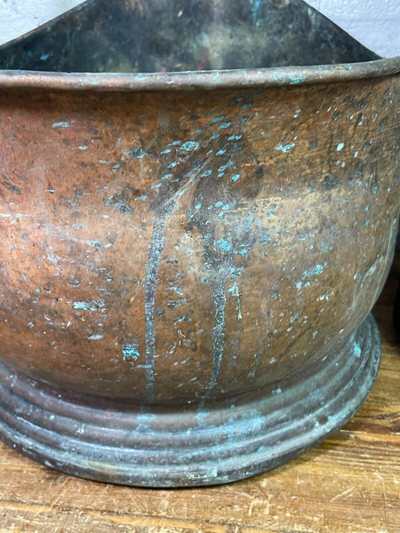 Vintage Copper Helmet Coal Bucket Military Arrow MOD Scuttle Fireside Log Burner