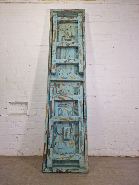 Vintage Reclaimed Blue Indian Folding Wooden Wedding Events Dining Console Table