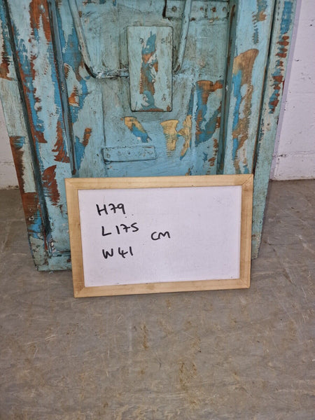 Vintage Reclaimed Blue Indian Folding Wooden Wedding Events Dining Console Table