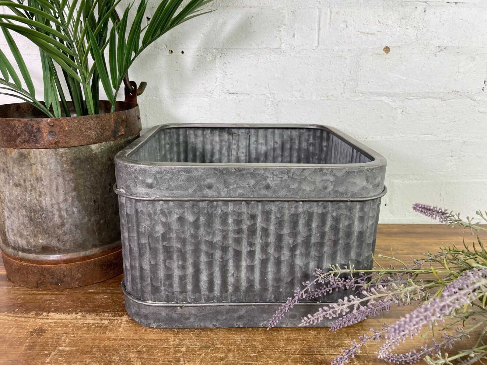 Reproduction Galvanised Dolly Tub Planter