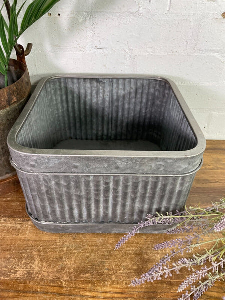 Reproduction Galvanised Dolly Tub Planter