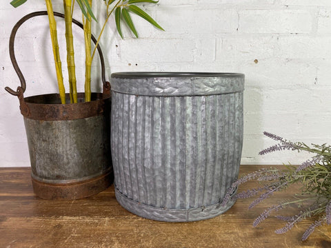 Reproduction Galvanised Dolly Tub Planter