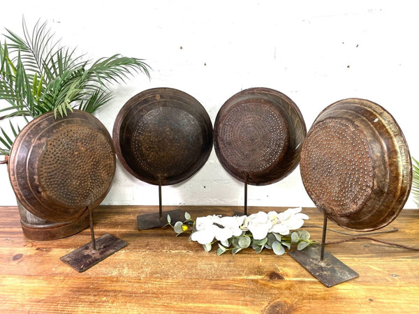 Vintage Rustic Reclaimed Metal Candle Holder