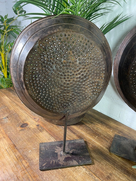 Vintage Rustic Reclaimed Metal Candle Holder
