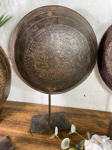 Vintage Rustic Reclaimed Metal Candle Holder