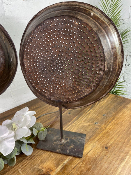 Vintage Rustic Reclaimed Metal Candle Holder