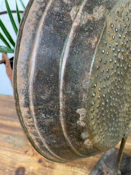 Vintage Rustic Reclaimed Metal Candle Holder