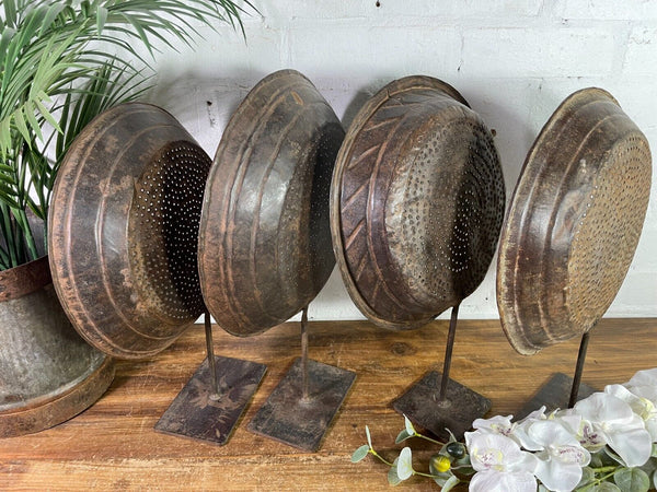 Vintage Rustic Reclaimed Metal Candle Holder