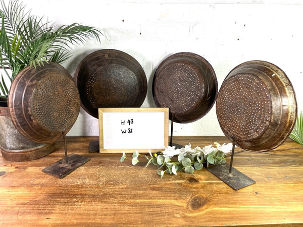 Vintage Rustic Reclaimed Metal Candle Holder