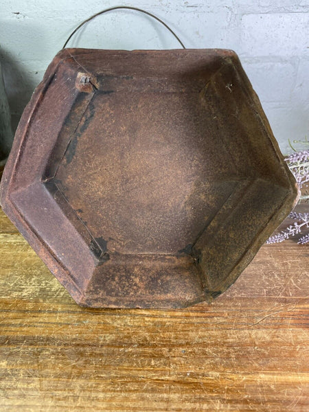 Vintage Indian  Bohemian Rustic Metal Iron Hanging Candle Lantern Holder
